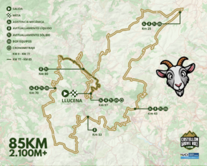 Recorrido de la castellón gravel race 85km